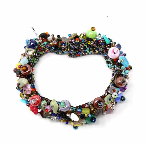 Magnetic Beach Ball Caterpillar Bracelet Multi - Lucias Imports (J)